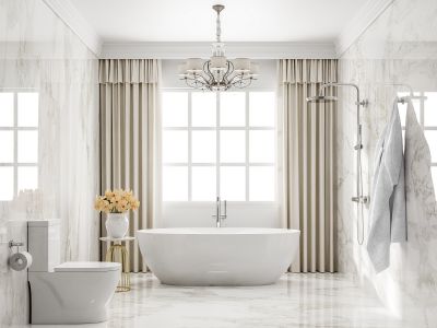 Completed Bathroom with New Bathtub